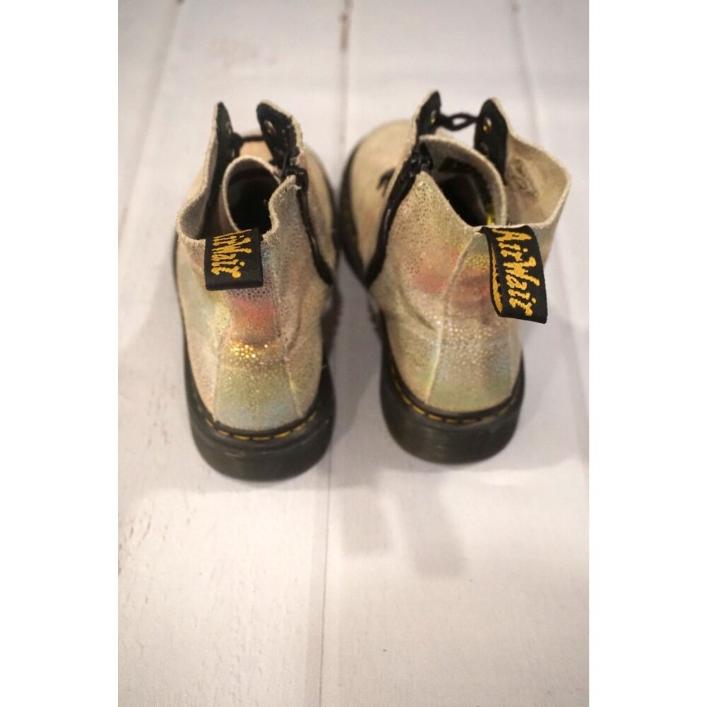 Dr. Martens Girls Holographic Combat Boots – Size 2 - Picture 11 of 11